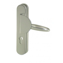 Poignée de porte Palière MERIBEL aluminium argent cylindre - DT2000