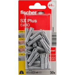 Cheville nylon collerette SX 6 x 30mm - FISCHER