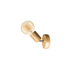 Spot de plafond simple série Kestila E27 bois - GSC