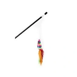 Canne à pêche appât souris 7cm 46 cm multicolore fluo