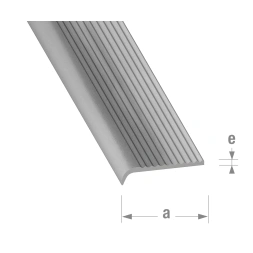 Nez marche aluminium incolore 25 x 5mm long 1m - CQFD