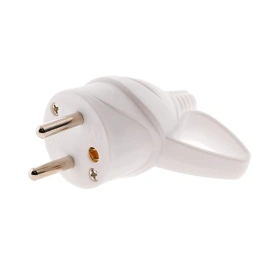 Fiche mâle 2p + t 10/16a avec anneau blanc