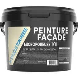 Peinture façade microporeuse acrylique ton pierre mat 10L