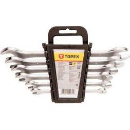 Clé plate jeu de 6 pièces 6 à 17mm - TOPEX