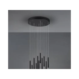 Suspension LED Tubular 2.8W intérieur noir mat et blanc (d3e0.17)