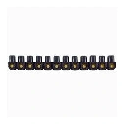 Barrette domino noire Nylbloc 12 plots 2.5 mm² - ZENITECH