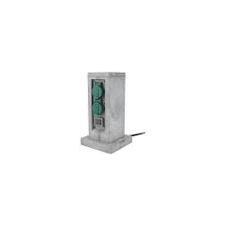 Borne de jardin extérieure 4 prises + 2 interrupteurs long 5 m