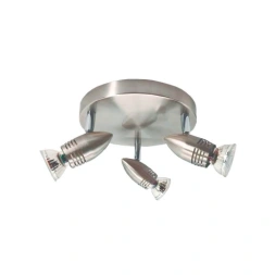 Spot de plafond triple circulaire Kegla GU10 nickel - GSC
