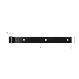 Penture carré 14 x 800mm noir - CQFD