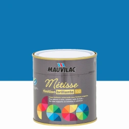Laque Métisse brillant bleu seychelles 0.5L - MAUVILAC