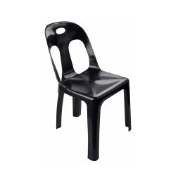 Chaise plastique noire  390 (L) x 410 (W) x 790 (H) mm
