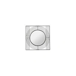 Miroir carré métal noir
