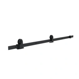 Rail coulissant pour porte bois 2175 x 140mm - noir - OPTIMUM