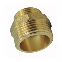 Raccord laiton mamelon reduit brut  3/8"-3/4"