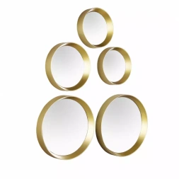 Miroir mural Lia 5 pièces ø 25, 23, 18 et 2x 15 cm