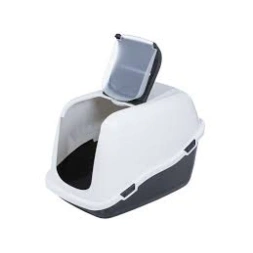 Maison toilette avec pelle 57 x 39 x 41cm blanc gris foncé