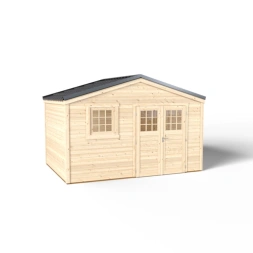 Abri de jardin bois Shelty+ 10.90m² 3950 x 2800 x h2736mm d3e10.29