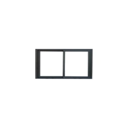 Fenêtre coulissante 2 vantaux aluminium Noir - ALUSINAN