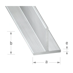 Profilé T aluminium brut 20 x 20 mm long 2 m - CQFD