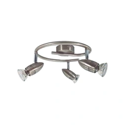 Spot de plafond triple spirale série Kegla GU10 nickel - GSC