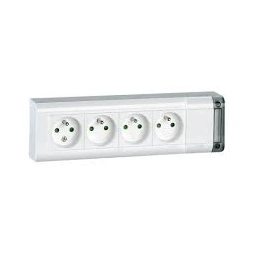 Bloc multiprise fixable 4 prises de courant 2P+T L 253MM - LEGRAND