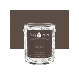 Peinture végétale velouté brun 2.5L