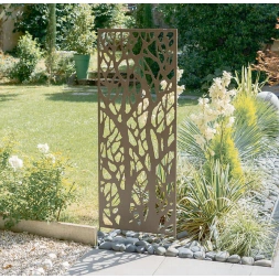 Panneau métal décoratif motif -- 1.5 x 0.6m brun - NORTENE