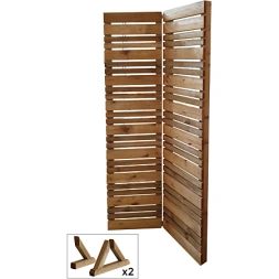 Brise vue pliant Lign Z teinté brun 1845 x 1600 x 60mm - CERLAND
