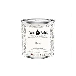 Peinture végétale velouté blanc 0.5L