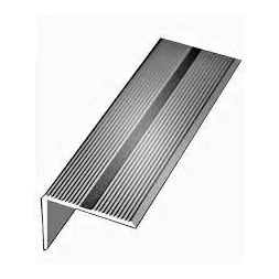 Nez de marche aluminium argent 40 x 15mm x 1m