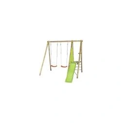 Portique bois DANI 2 balançoires + 1 plateforme - TRIGANO