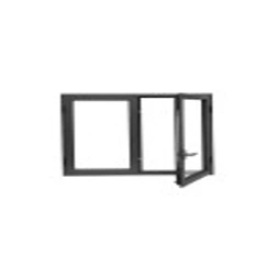 Fenêtre 2 battants ouverture à la Française aluminium Noir - ALUSINAN