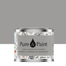 Peinture végétale velouté gris fumé 100ml