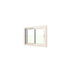 Fenêtre coulissante 2 vantaux aluminium blanc - ALUSINAN