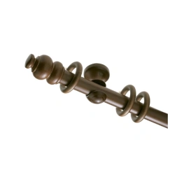 Tringle rideau plafond 2.4M noyer - AMIG