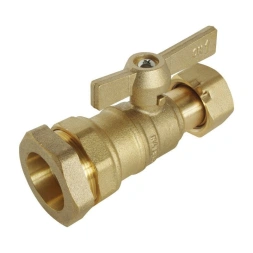Robinet d'arrêt pour compteur PE Ø25 mm - SOMATHERM