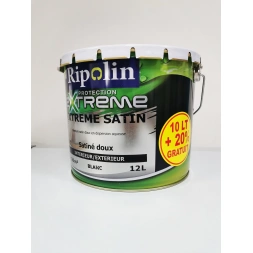 Peinture acrylique satin Extrême 10l + 20% gratuit - RIPOLIN