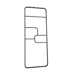 Porte serviette 176 x 60 x 1.6 cm - métal noir mat - AURLANE