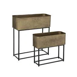 Jardinière métal or pied loft - ATMOSPHERA