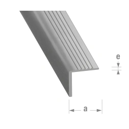 Nez de marche aluminium incolore 20 x 17,5mm long 1m - CQFD