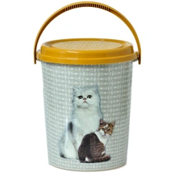 Seau a croquette décore avec couvercle hermétique 11ltr