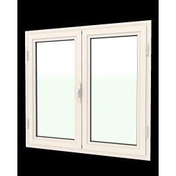 Fenêtre 2 battants ouverture à la Française aluminium blanc - ALUSINAN