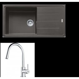 Evier BFG 611-X gris ardoise + mitigeur lina Chromé - FRANKE