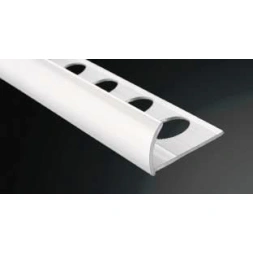 Baguette carrelage aluminium 10.5mm blanc 2m 50 - PLASDECOR
