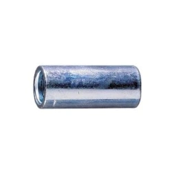 Manchon rond hexagonal 6 x 30mm zingué blanc