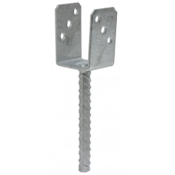 Ancre de poteau galva en U 71 x 100mm - POLLMANN