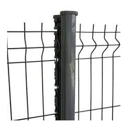 Poteau noir hauteur 1.75m pour panneau de clôture sans fixation - LIPPI