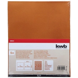 Papier abrasif GR240 280 x 230mm 5 pièces - KWB