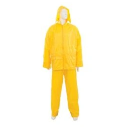 Veste de pluie veste + pantalon jaune taille L - DIFAC