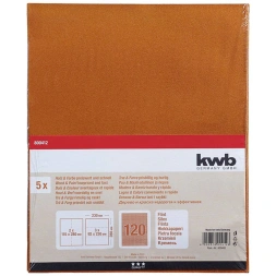 Papier abrasif GR120 280 x 230mm 5 pièces - KWB